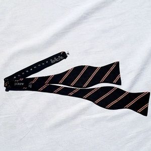 J. Crew Bow Tie Black/Yellow&Purple Stripe